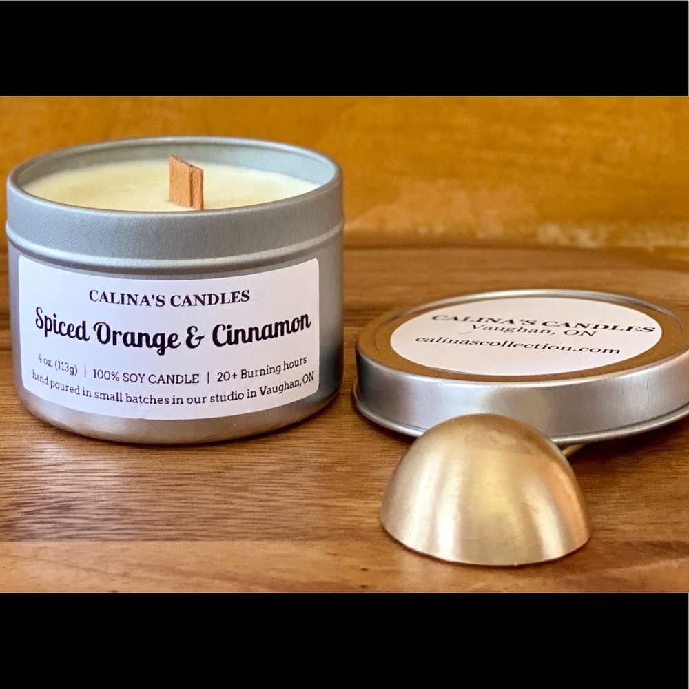 Spiced Orange & Cinnamon | Scented Candle | Wooden Wick